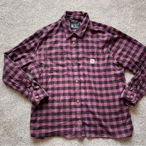 Boys Carhartt Plaid Button Down Shirt- Size XL (16-18)